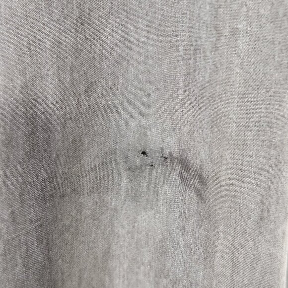 Zara Women's Size M Black Lyocell Ringed Accent Long Sleeve Button Up Shirt Goth - Picture 16 of 16